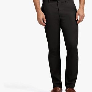 IZOD Men's American Chino Flat Front Straight Fit Pants - Black - 32W x 30LT NWT